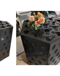 MINNELUND VASE OG LYSHOLDER HEXAGON "EK" H 49 CM